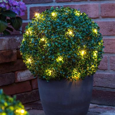 HI - Kunstbuxusbol - Met LED verlichting en timer - 35 cm diameter