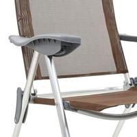VidaXL Campingstoelen 2 st inklapbaar aluminium bruin - thumbnail