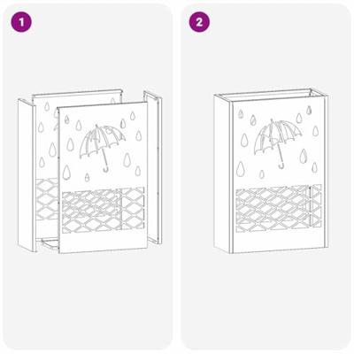 VidaXL Paraplu standaard roze 28 x 12 x 41 cm staal