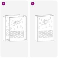 VidaXL Paraplu standaard roze 28 x 12 x 41 cm staal - thumbnail