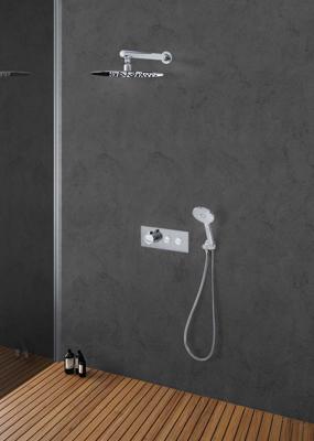 Inbouw Regendouche Push Button Set 3 Brauer ColdStart Round met Plafondarm en Regendouche 20 cm