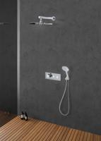 Inbouw Regendouche Push Button Set 3 Brauer ColdStart Round met Plafondarm en Regendouche 20 cm - thumbnail