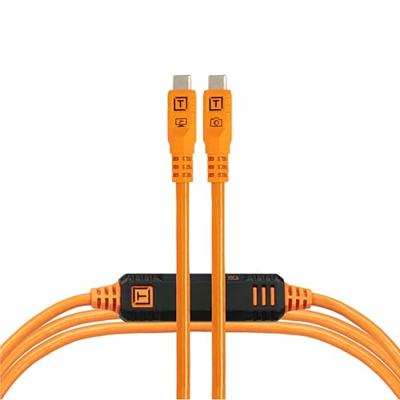 Tether Tools TetherPro Optima 10G USB-C, 15&apos; (4.6m), straight orange