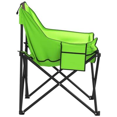 Campingstoelen 2 st met vakje inklapbaar groen Campingstoelen 2 st met vakje inklapbaar groen
