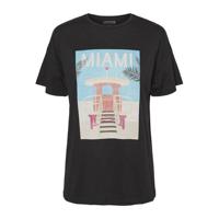 NOISY MAY T-shirt NMWENDY van biologisch katoen zwart - thumbnail