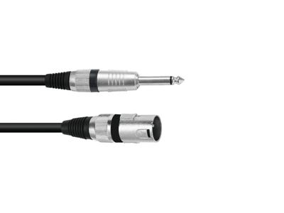 Omnitronic 3022519C XLR Adapterkabel [1x XLR-stekker 3-polig - 1x Jackplug male 6,3 mm (mono)] 5.00 m Zwart