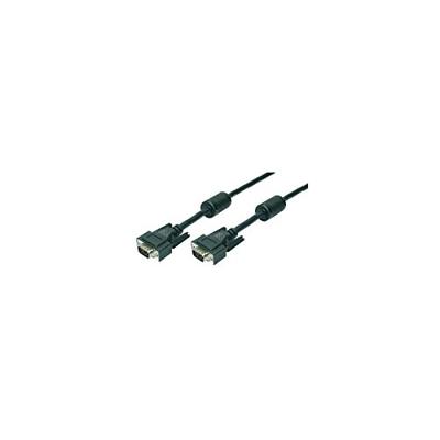 Logilink VGA-kabel, 2 x ST, zwart, 2 x Ferrit Core, 10 m