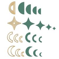 Vaessen Creative • mini snijmallen basisvormen 2 14st. - thumbnail