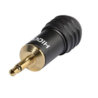 Hicon HI-J35M04 Jackplug 3,5 mm Stekker, recht Zwart 1 stuk(s)