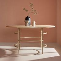 Nohr Ronde Eettafel 'Vu' MDF, 140cm, kleur Whitewash/Beige - thumbnail