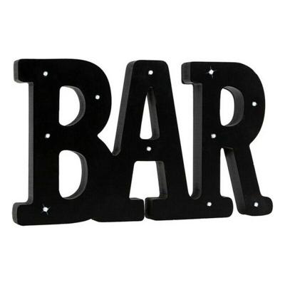 Wanddecoratie Bar Zwart 36 x 2 x 21 cm