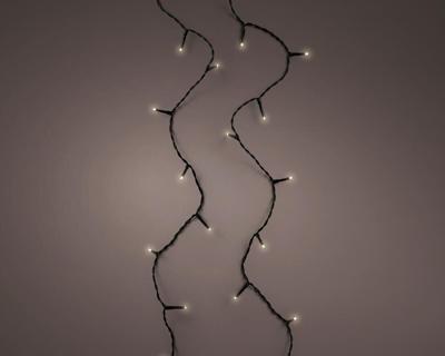 Lumineo basic led kerstverlichting 36m zwart ip44 klassiekwarm