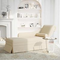 Chaise longue met bolster en rechterarmleuning linnen - thumbnail