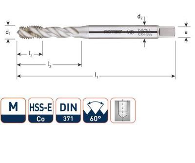 Rotec HSS OPTI M.Tap DIN 376-C/35°M10 x 1,5 - 321.1000C