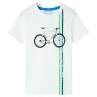 Kindershirt met korte mouwen 92 ecru - thumbnail