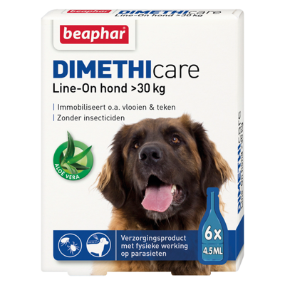 BEAPHAR DIMETHICARE LINE-ON HOND TEGEN VLOOIEN EN TEKEN <15 KG 6 PIP 1,5 ML - thumbnail