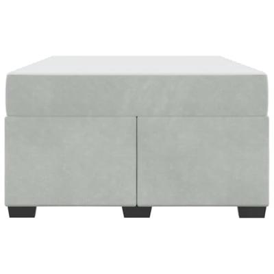 Bedframe met matras met matras Lichtgrijs 120 x 190 cm Fluweel