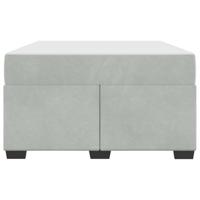 Bedframe met matras met matras Lichtgrijs 120 x 190 cm Fluweel - thumbnail