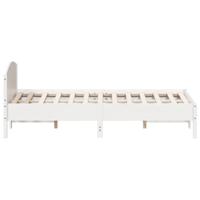 Bedframe zonder matras massief grenenhout wit 160x200 cm - thumbnail