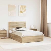 Bedframe met lade met hoofdeinde met opslag Bewerkt hout - thumbnail