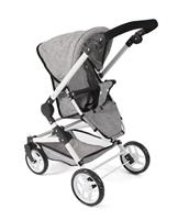 Combi-poppenwagen Fides 3-in-1 - Melange Grijs - thumbnail