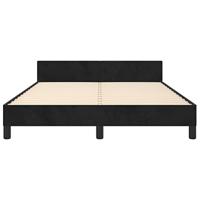 Bedframe zonder matras 140x200 cm fluweel zwart - thumbnail