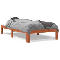 Bedframe zonder matras massief grenenhout wasbruin 100x200 cm - thumbnail