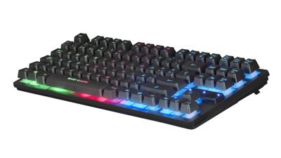 Toetsenbord met Gaming Muis Mars Gaming MCPTKLES 3200 dpi RGB Zwart Qwerty Spaans Toetsenbord met Gaming Muis Mars Gaming MCPTKLES 3200 dpi RGB Zwart Qwerty Spaans
