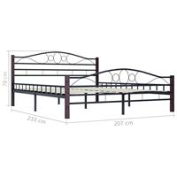 Bedframe metaal zwart 200x200 cm - thumbnail