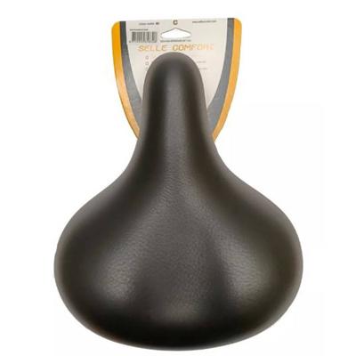 Selle Comfort zadel classic retro basic, zwart met elastomeer vering. zonder strop