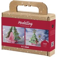 Creativ Company Mini hobbyset boetseren, kerstboommonster, diverse kleuren, 1 doos - thumbnail