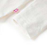 Kindershirt met lange mouwen pailletten hart 92 ecru - thumbnail