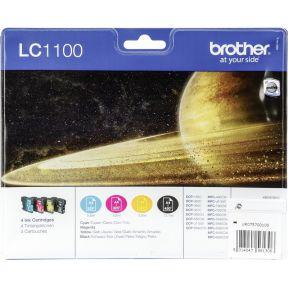 Brother LC1100VALBP inktcartridge 4 stuk(s) Origineel Zwart, Cyaan, Magenta, Geel