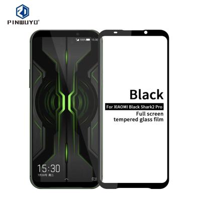 PINWUYO 9H 2.5D Full Screen Tempered Glass Film for Xiaomi Black shark2 Pro?Black?