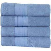 Good Morning Handdoeken set van 4 "Uni" - Blauw - (50x100 cm) - Katoen - thumbnail