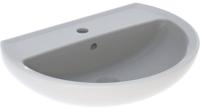 Wastafel Geberit Bastia 60x45.5 cm Rond met Kraangat met Overloop Glans Wit - thumbnail
