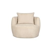 Dutchbone Fauteuil 'Rocca' Geweven stof, kleur Latte - thumbnail
