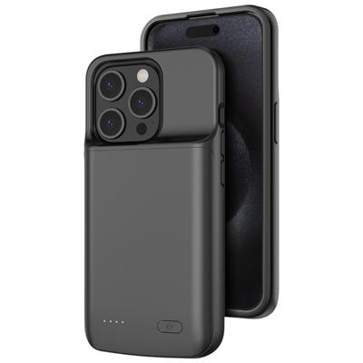 Lunso - iPhone 15 Plus case - Powerbank hoesje - 6000 mAh - Zwart Lunso - iPhone 15 Plus case - Powerbank hoesje - 6000 mAh - Zwart