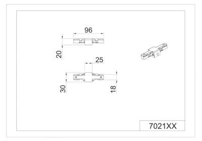 Trio 2-fase witte verbinderDuoline - 702131
