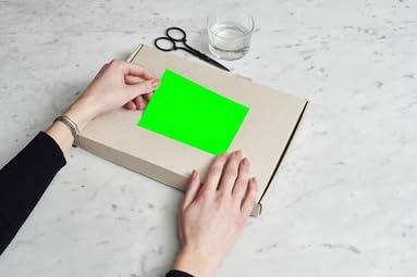Etiket rillprint 105x74mm fluorgroen 800 etiketten Etiket rillprint 105x74mm fluorgroen 800 etiketten