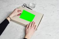 Etiket rillprint 70x37mm fluorgeel 2400 etiketten - thumbnail