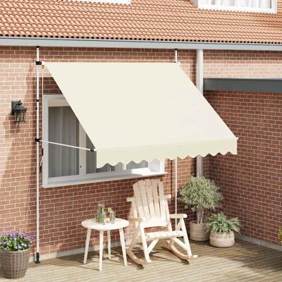 VidaXL Luifel handmatig uittrekbaar 250 cm crème