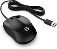 HP 1000 Muis USB Optisch Zwart 3 Toetsen 1200 dpi - thumbnail