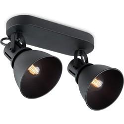Light depot - LED opbouwspot Fama 2L - zwart - Outlet