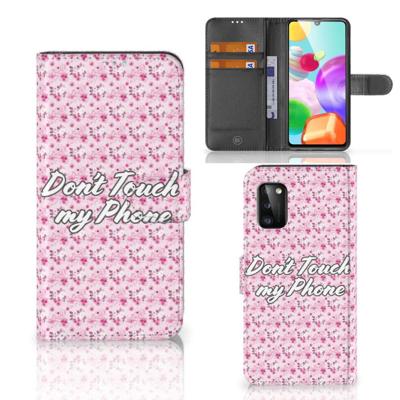 Samsung Galaxy A41 Portemonnee Hoesje Flowers Pink DTMP Samsung Galaxy A41 Portemonnee Hoesje Flowers Pink DTMP