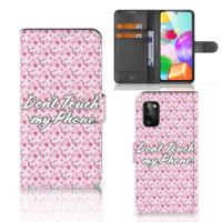 Samsung Galaxy A41 Portemonnee Hoesje Flowers Pink DTMP - thumbnail