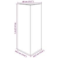 Plantenbak driehoek 40x34,5x70 cm staal zwart - thumbnail