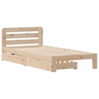 Bedframe zonder matras massief grenenhout 90x190 cm - thumbnail