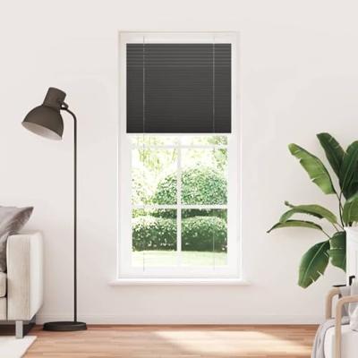 Pliss rolgordijn 85x200 cm stofbreedte 84,4 cm polyester zwart