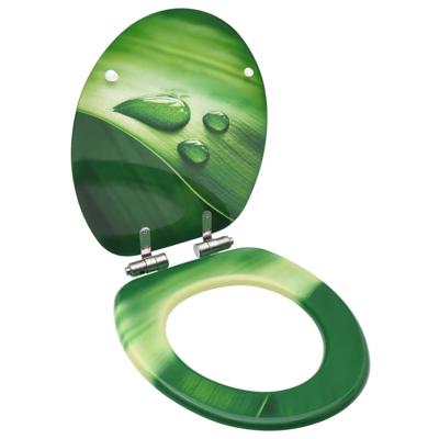 VidaXL Toiletbril met soft-close deksel waterdruppel mdf groen VidaXL Toiletbril met soft-close deksel waterdruppel mdf groen